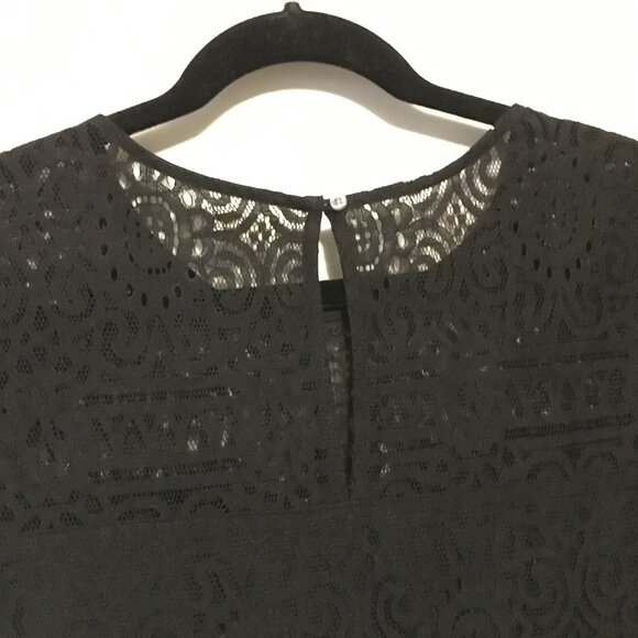 Hollister Abercrombie Gothic Black Lace Bilayer Punk Goth Dress - Picture 6 of 16